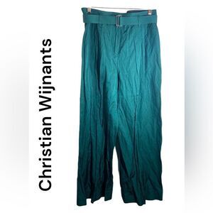 NWT Christian Wiinants Pliza Trousers Emerald Sz Xl